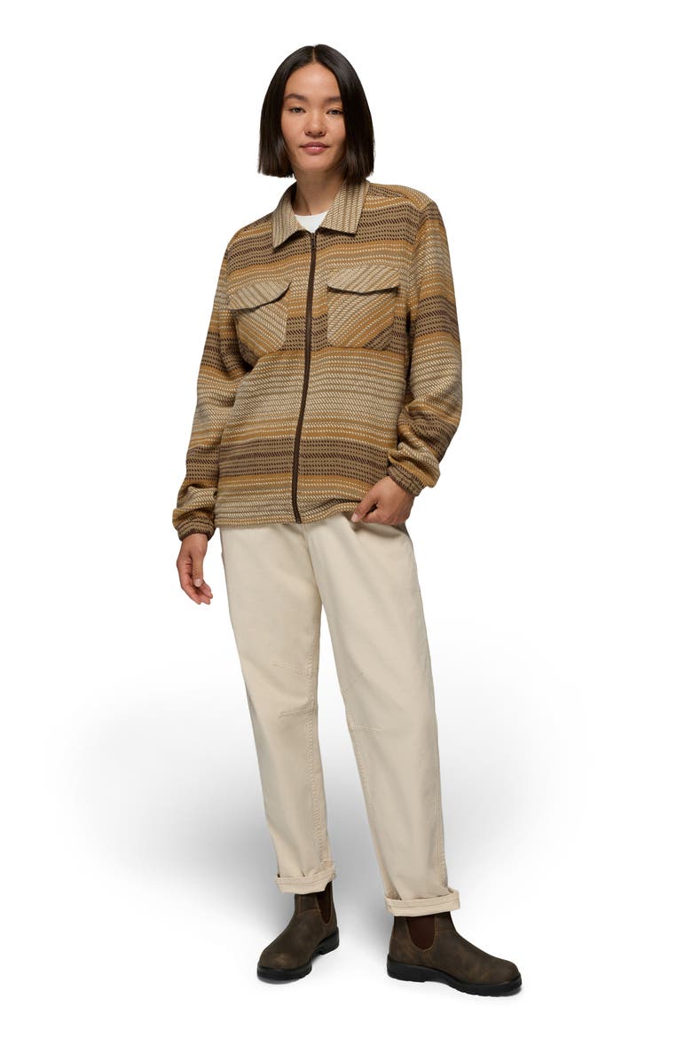 Heritage Flannel Zip-Up Shirt, Alternate, color, DARK ROAST