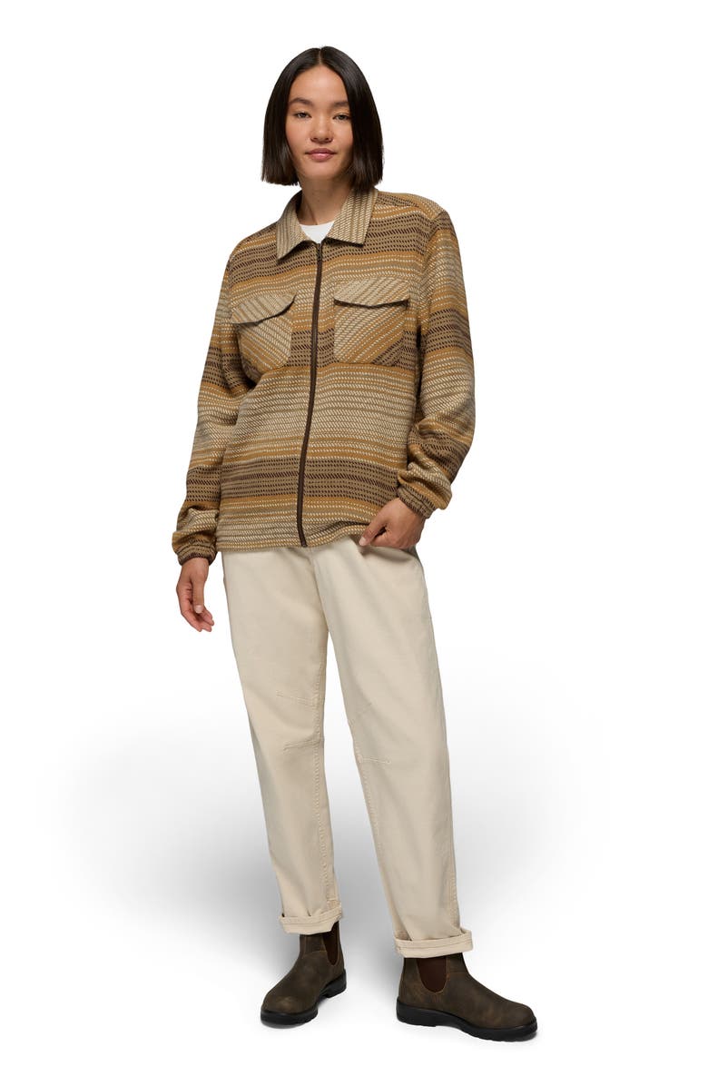 prAna Heritage Flannel Zip-Up Shirt, Alternate, color, Dark Roast