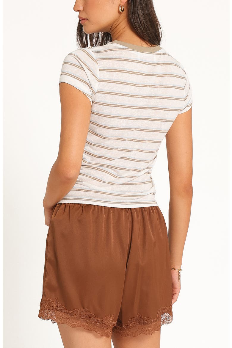 Billi Stripe Baby Tee, Alternate, color, BEIGE STRIPE