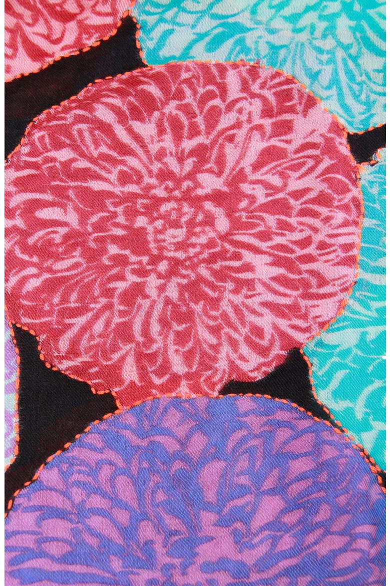 Floral Infinity Scarf, Alternate, color, BLACK MULTI