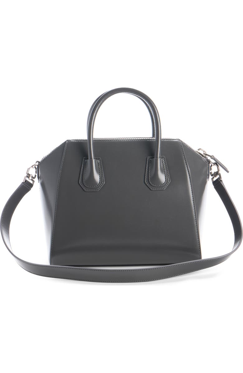 Givenchy Mini Antigona Leather Satchel, Alternate, color, Dark Grey