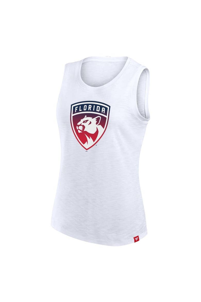 Women's Fanatics White Florida Panthers Slub Tank Top, Alternate, color, White