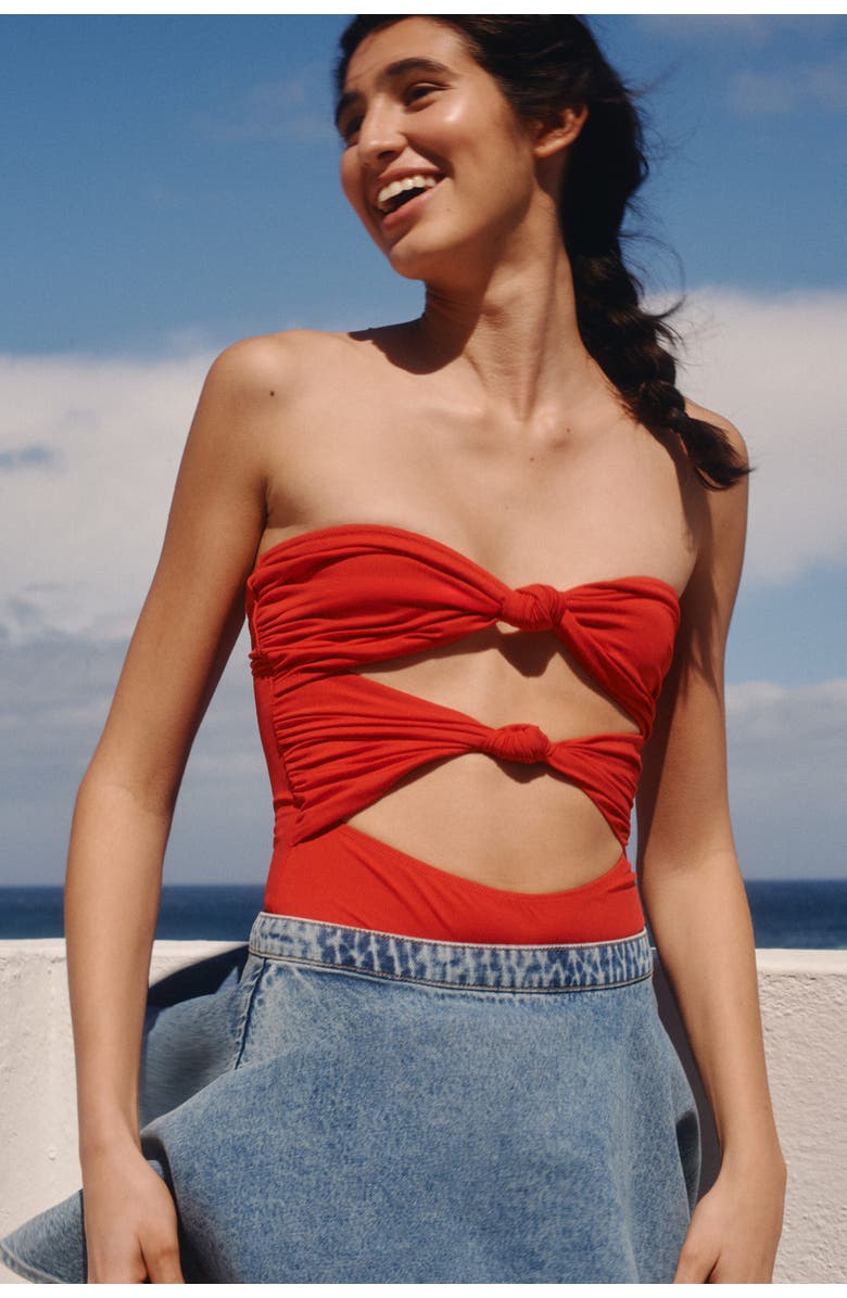 H&M Circle-cut Denim Skirt, Alternate, color, Denim Blue