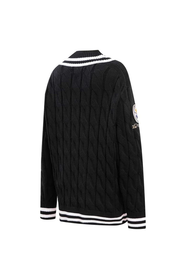Women's Pro Standard  Black Pittsburgh Steelers Prep V-Neck Pullover Sweater, Alternate, color, Black