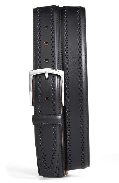 Manistee Brogued Leather Belt