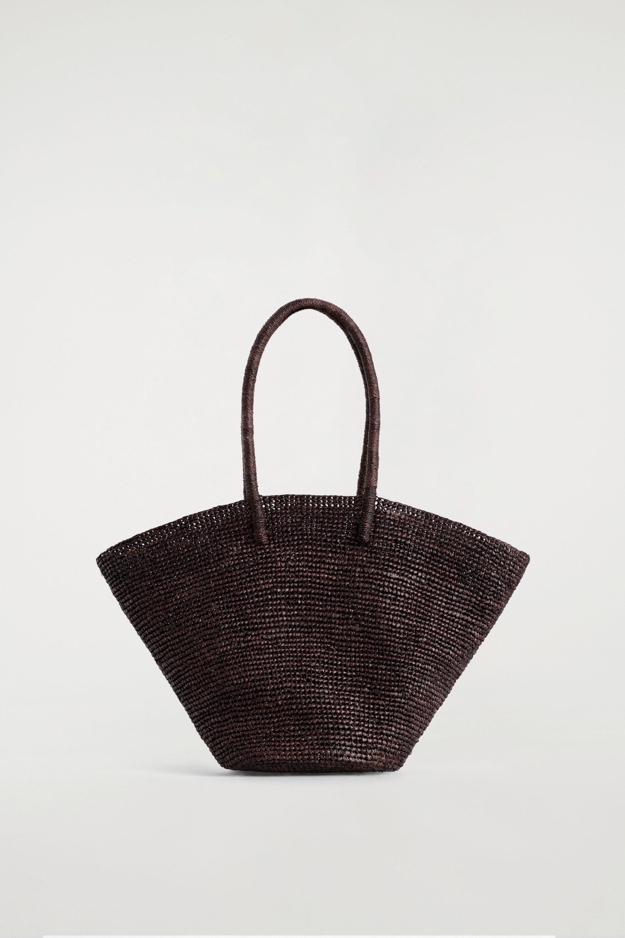 COS Hand-Woven Market Tote - Straw, Alternate, color, Brown