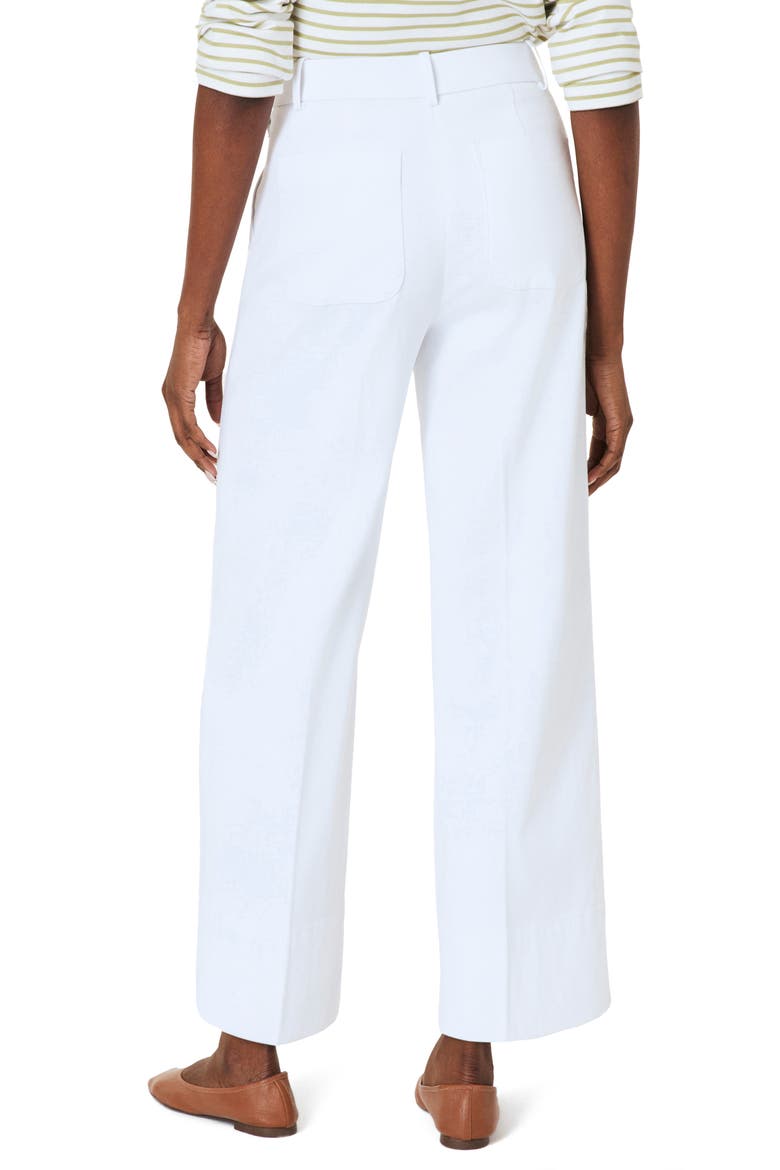Wide Leg Crop Stretch Twill Pants, Alternate, color, CLASSIC WHITE