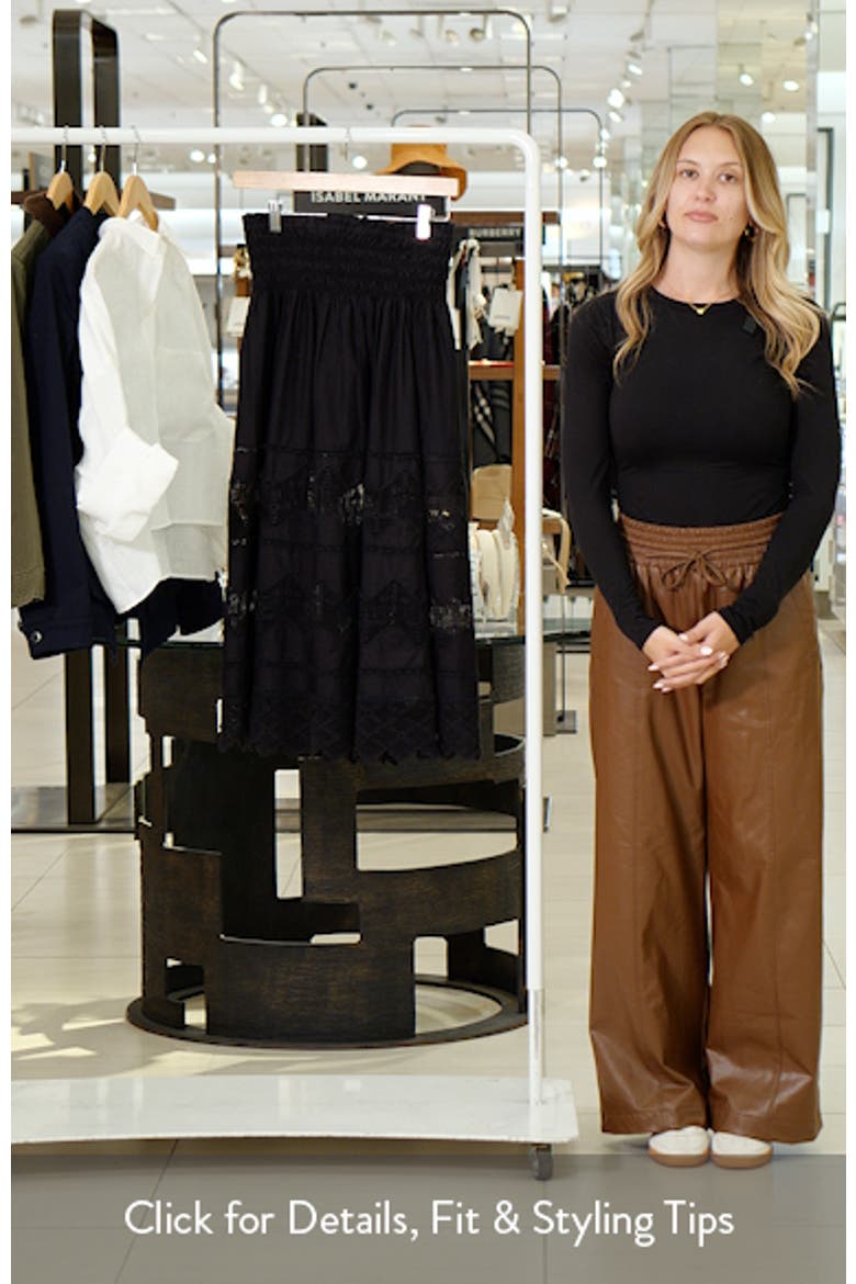 The Rosette Crochet Trim Cotton Pull-On Skirt video