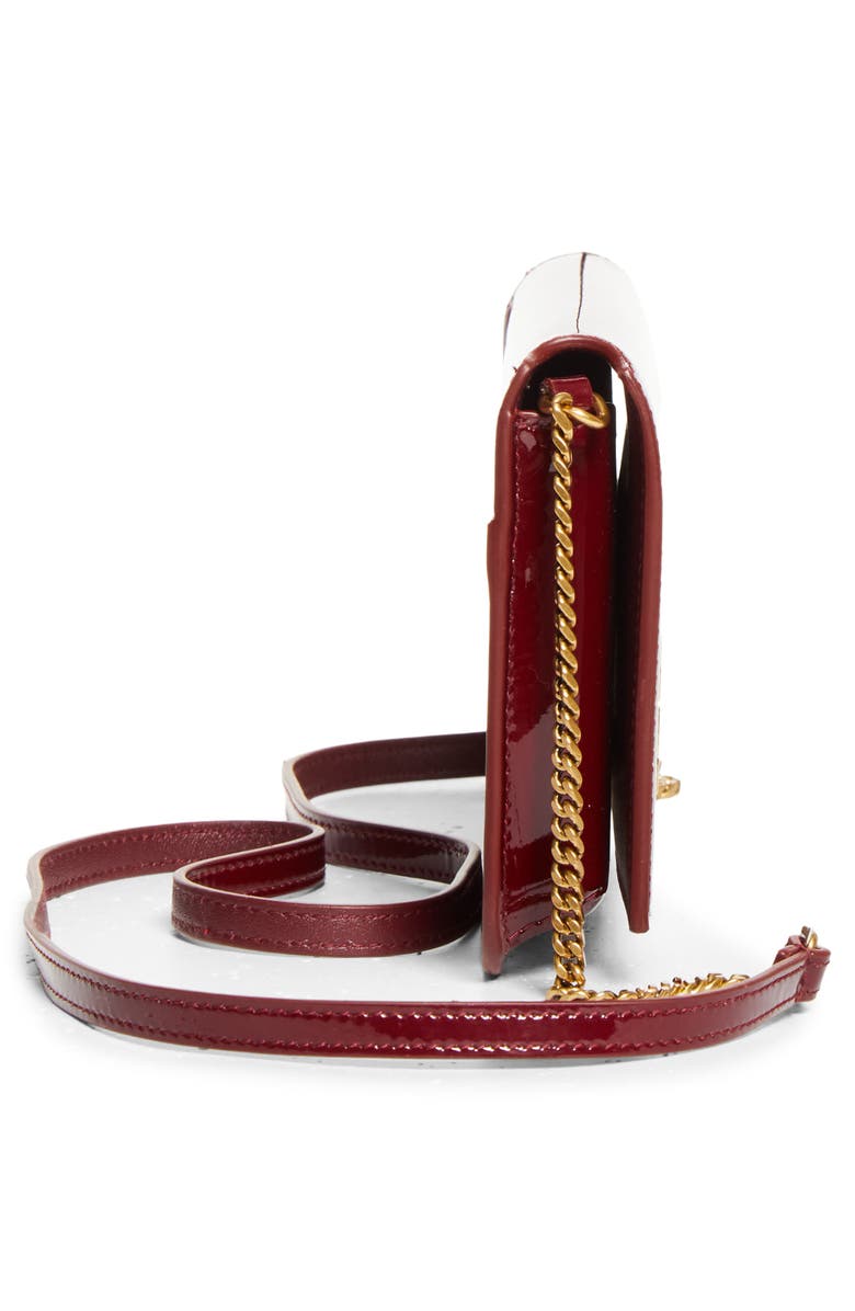 Saint Laurent Cassandre Patent Leather Phone Bag, Alternate, color, 