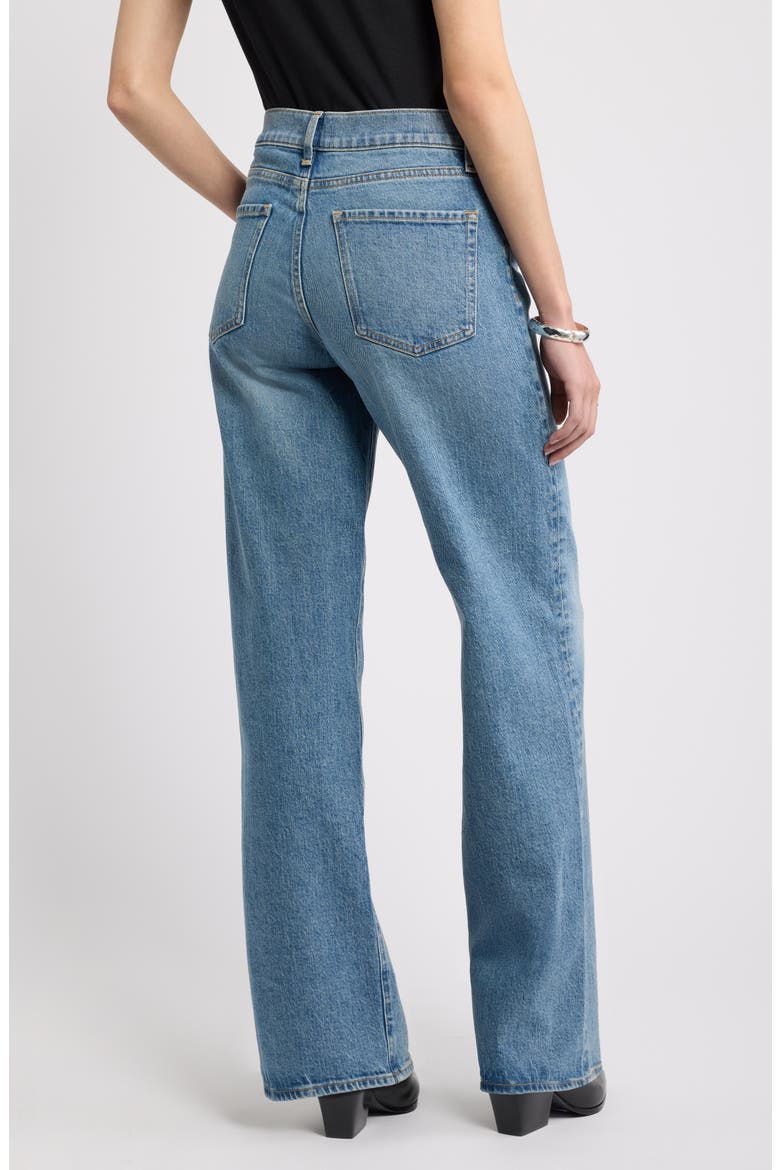 High Waist Wide Leg Jeans, Alternate, color, DENNY WASH