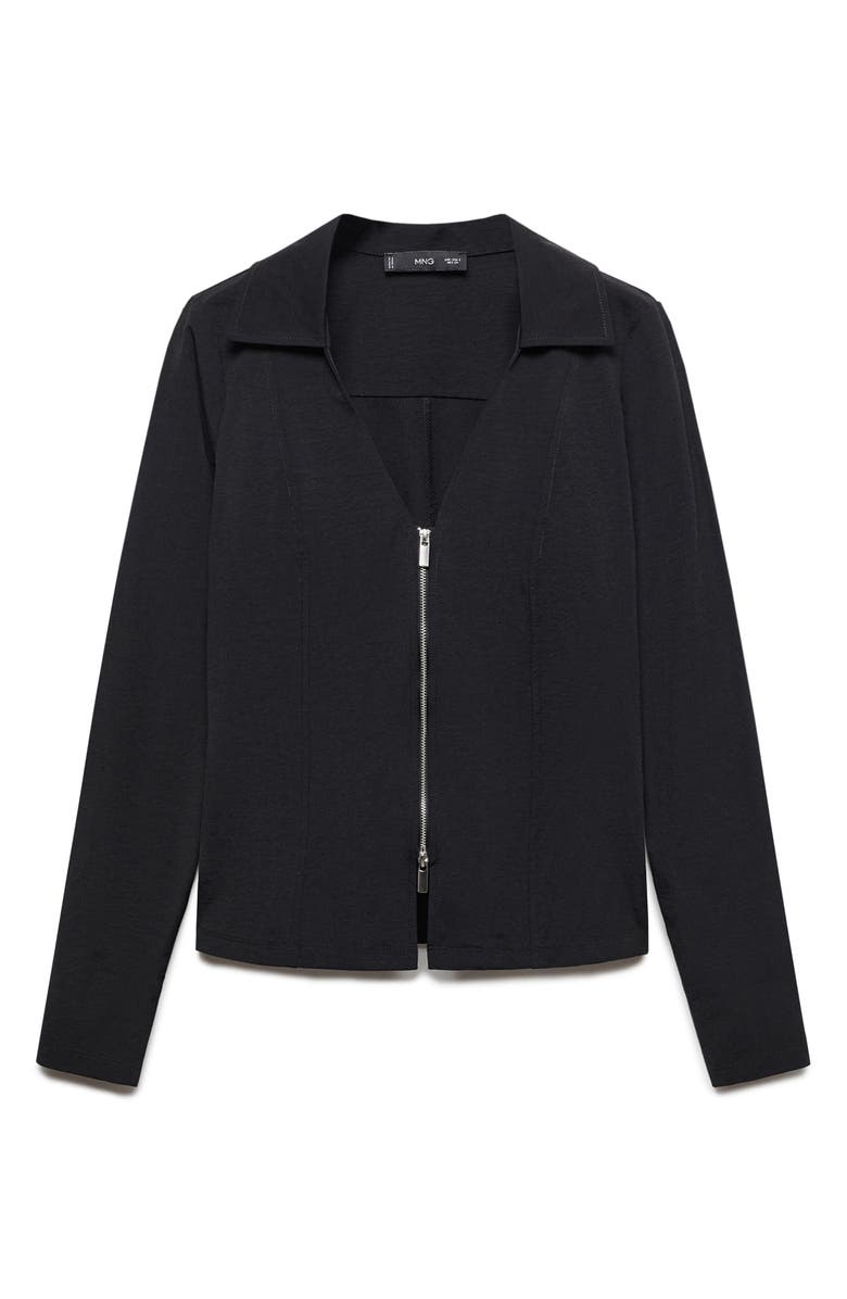 MANGO Trim Zip-Up Jacket, Alternate, color, 