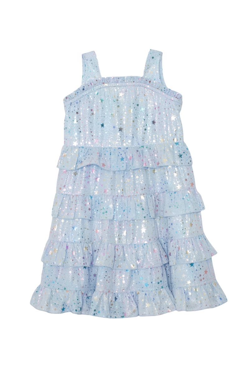Isobella & Chloe Starry Glitters Tank Dress, Main, color, Blue