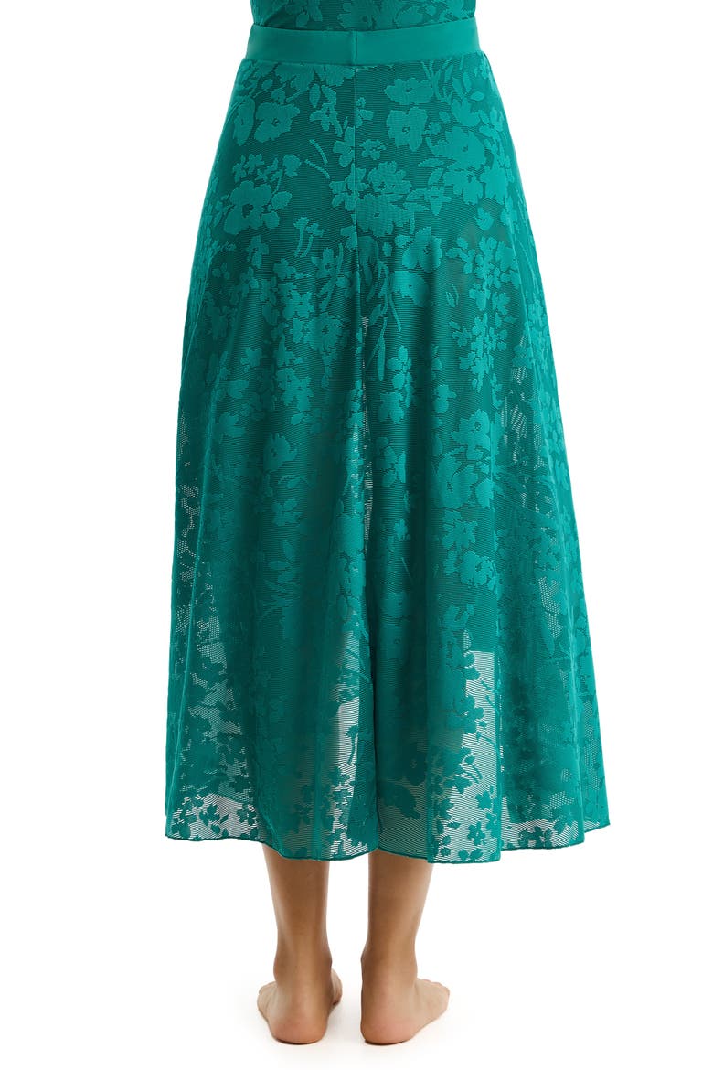 Chantilly Lace Textured High Low Skirt Cover, Alternate, color, Green