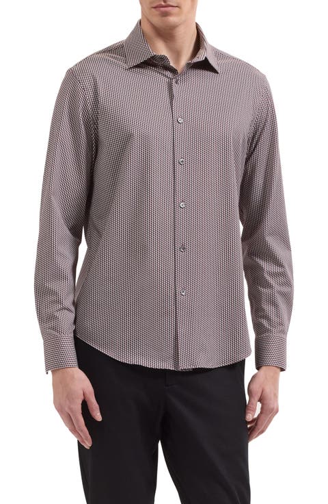 James OoohCotton® Micro Print Button-Up Shirt