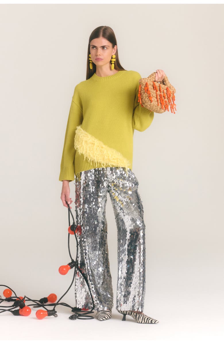 SIMONMILLER Zira Novelty Sweater, Alternate, color, Chartreuse