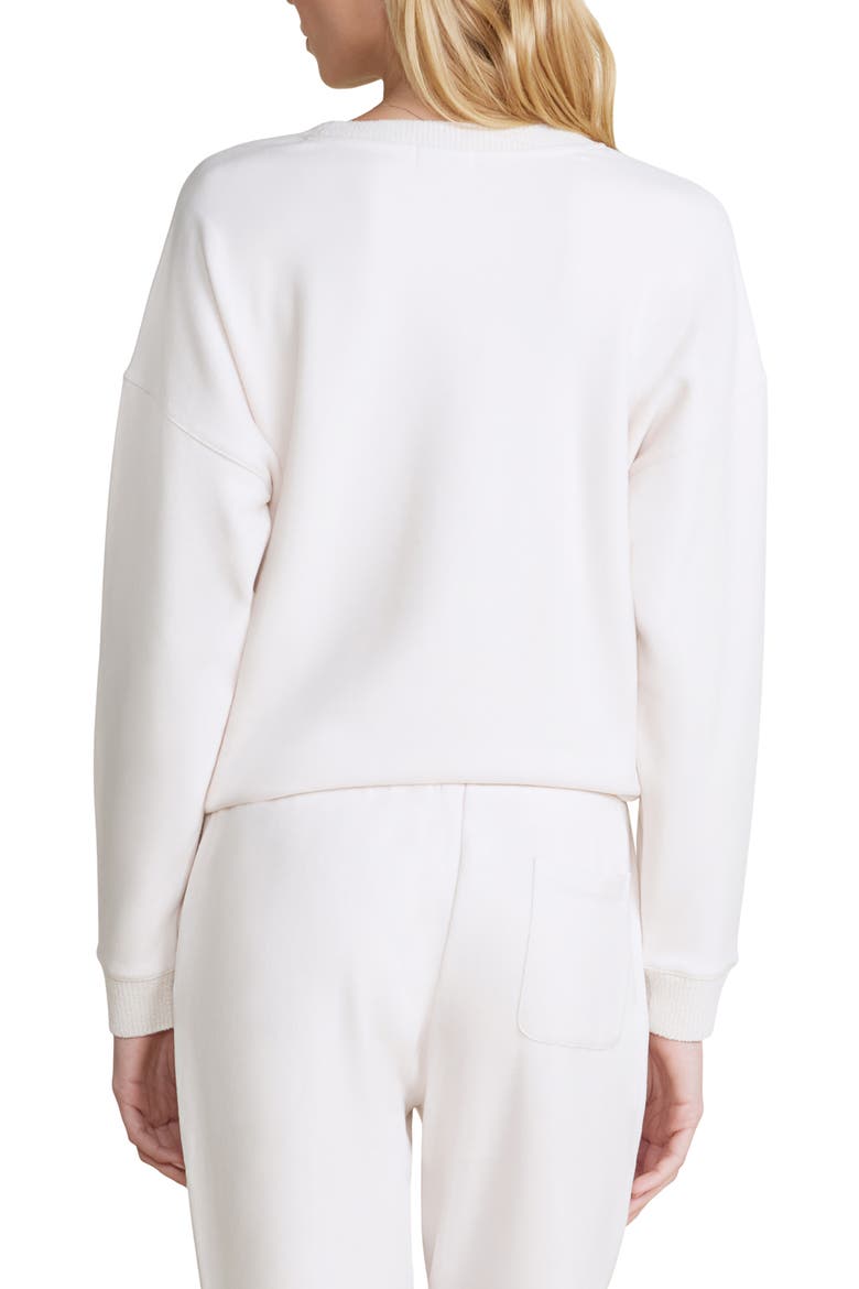 Malibu Collection® Brushed Fleece Sweatshirt, Alternate, color, SAND DUNE