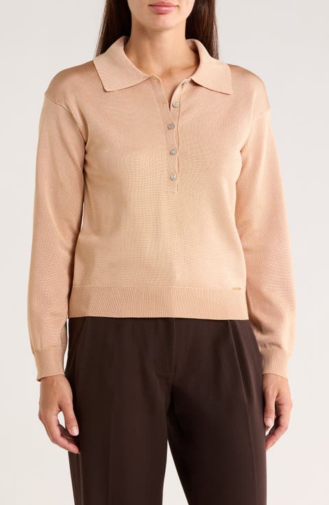 Solid Polo Sweater