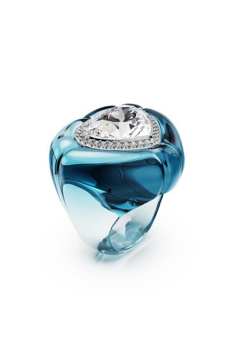 Dulcis Crystal Heart Cocktail Ring