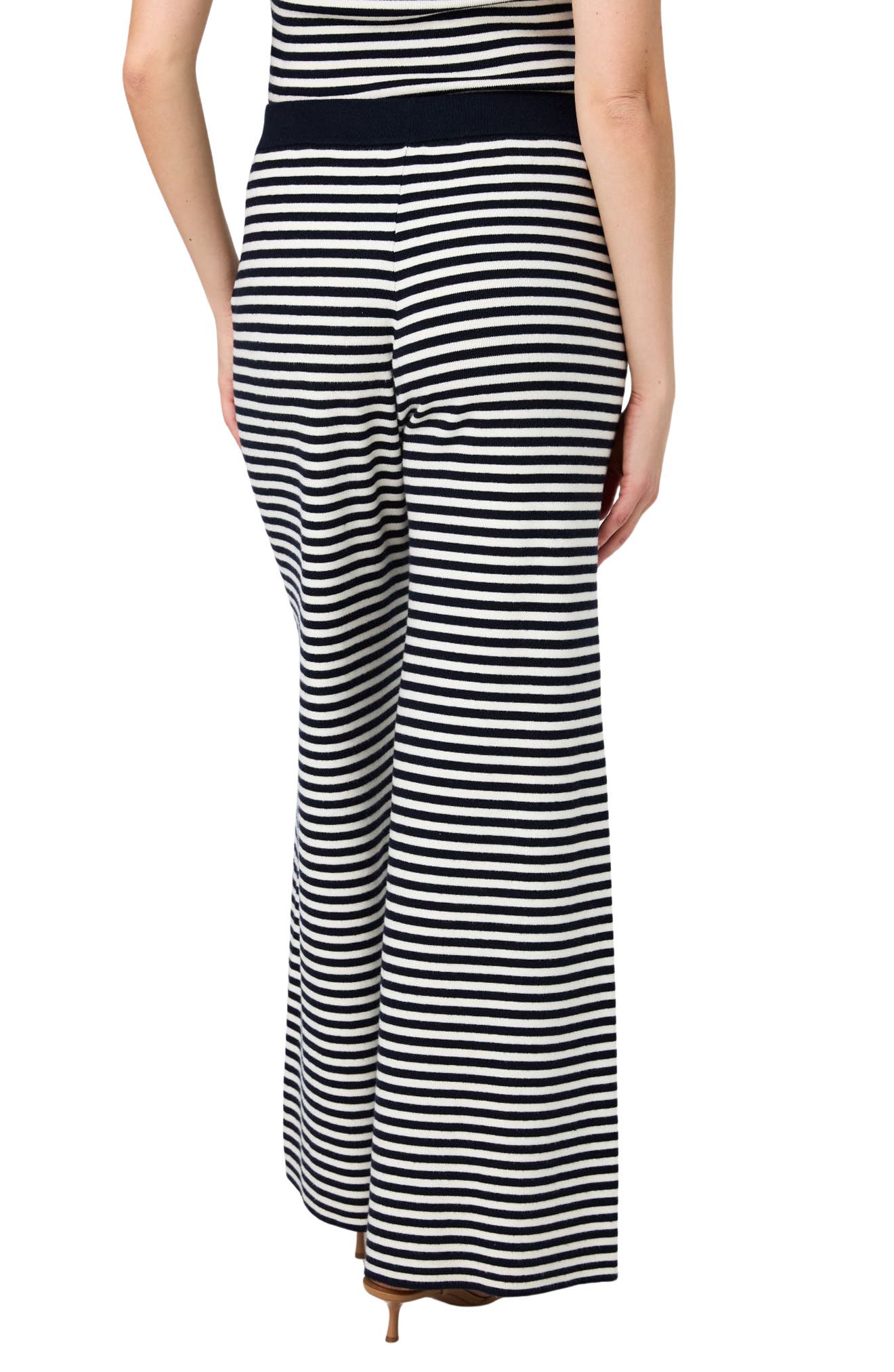 Stripe Wide Leg Sweater Pants - image 2