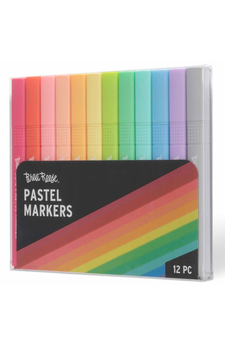 Brea Reese Pastel Markers12Pc, Alternate, color, Multicolored