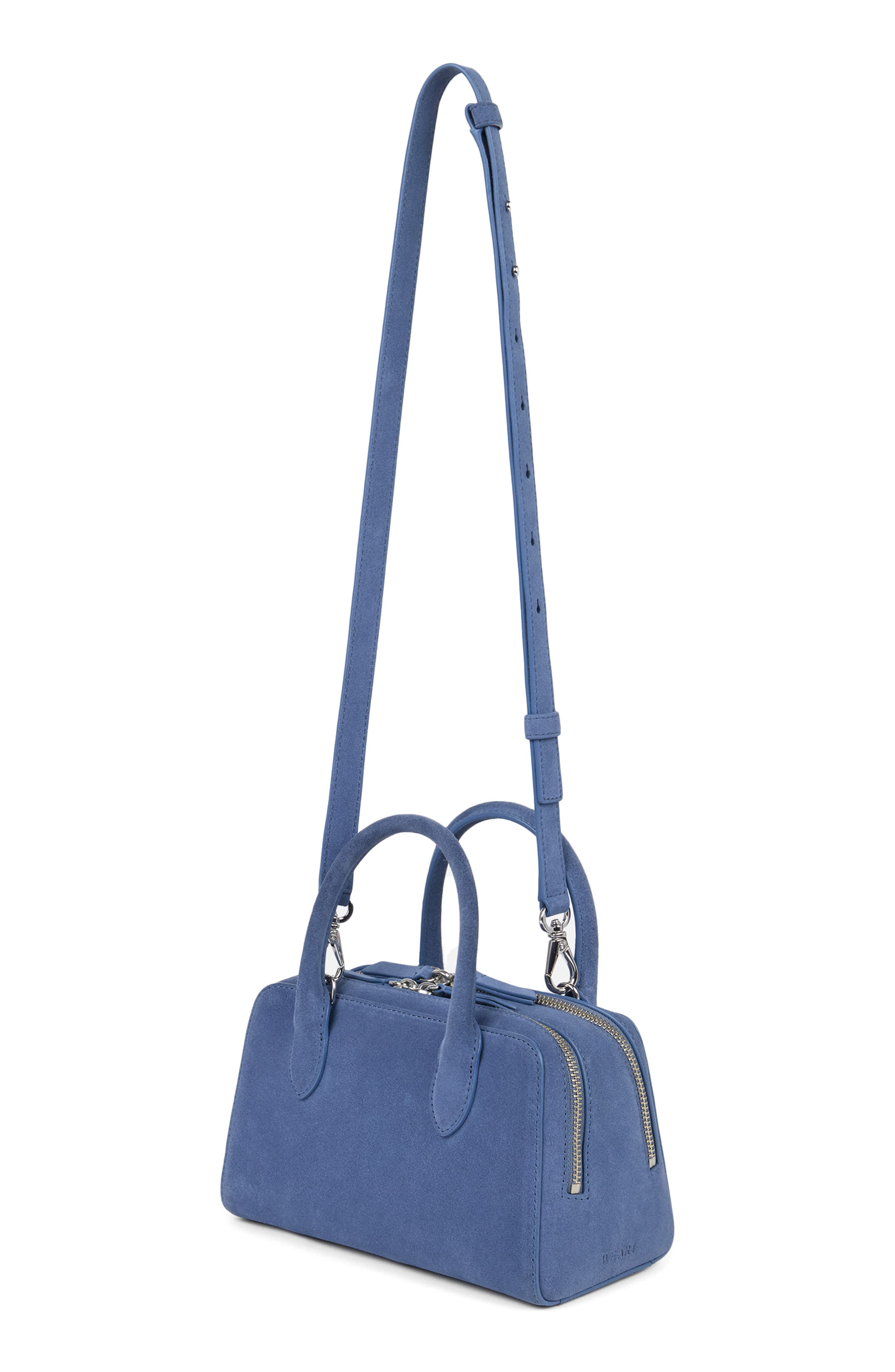 The Ivy 22 Leather Satchel, Alternate, color, DENIM BLUE