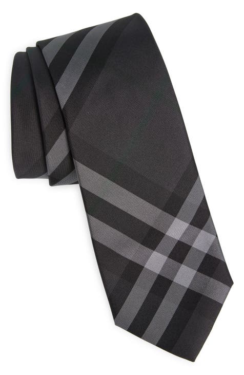 Black and white burberry tie on sale