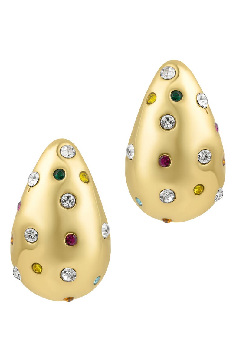 Adornia Multicolor Crystal Drop Earrings, Alternate, color, Gold/ Multi