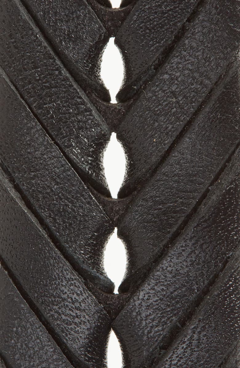 AllSaints Woven Leather Belt, Alternate, color, 