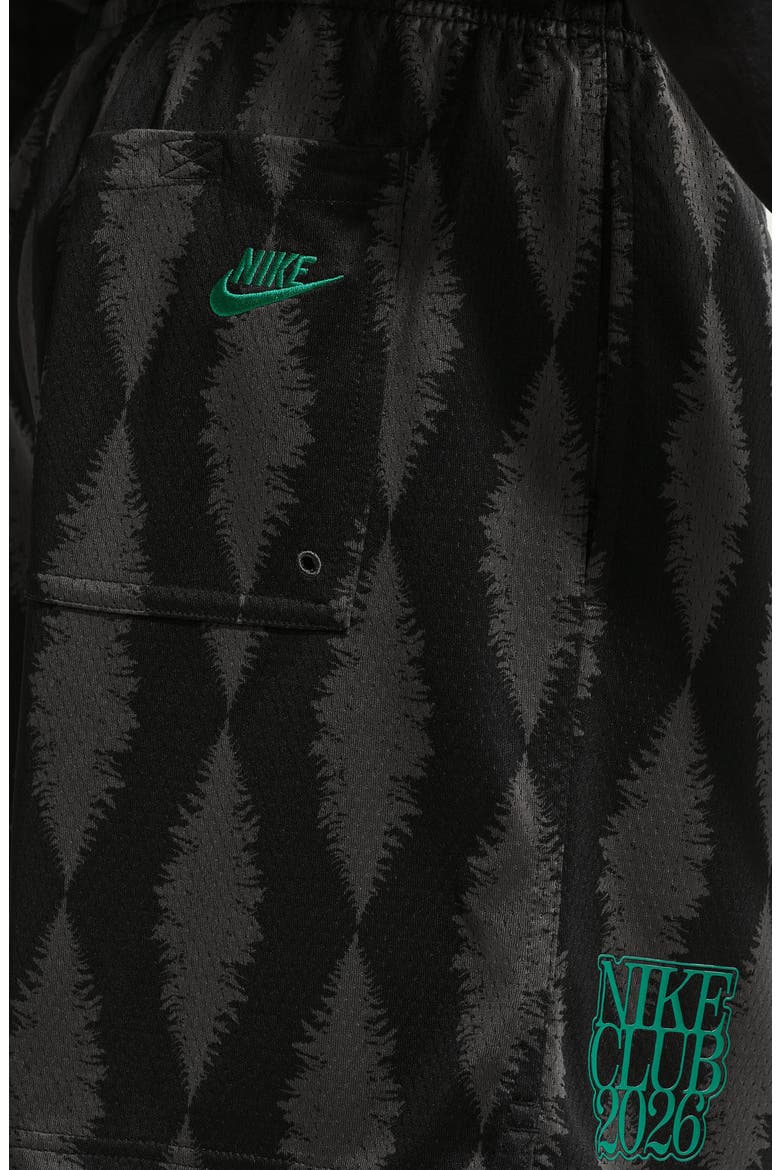 Sportswear Club Mesh Flow Shorts, Alternate, color, BLACK/ MALACHITE