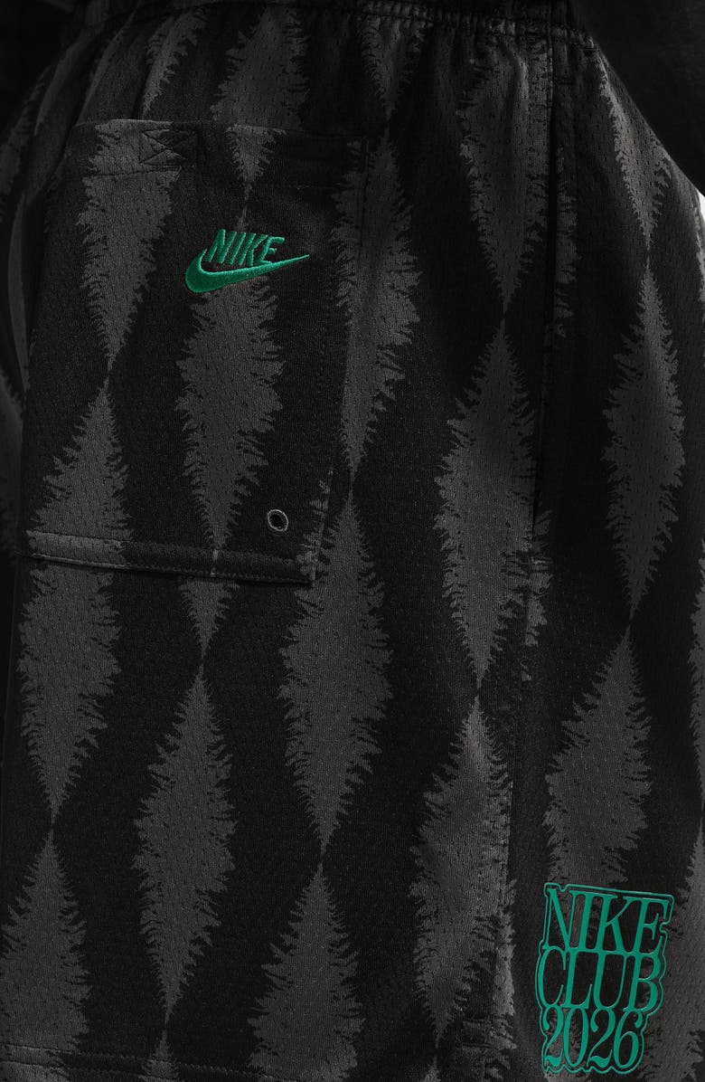 Nike Sportswear Club Mesh Flow Shorts, Alternate, color, Black/ Malachite