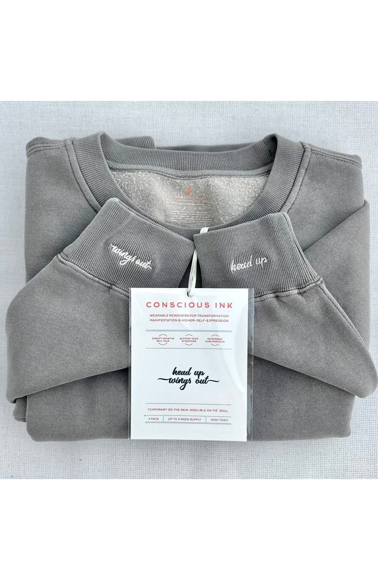 Conscious Ink Head Up Wings Out Manifest Sweatshirt + Ink, Main, color,