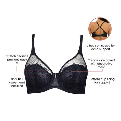 Parfait Luxlacy Full Coverage Unlined Wire Bra In Black