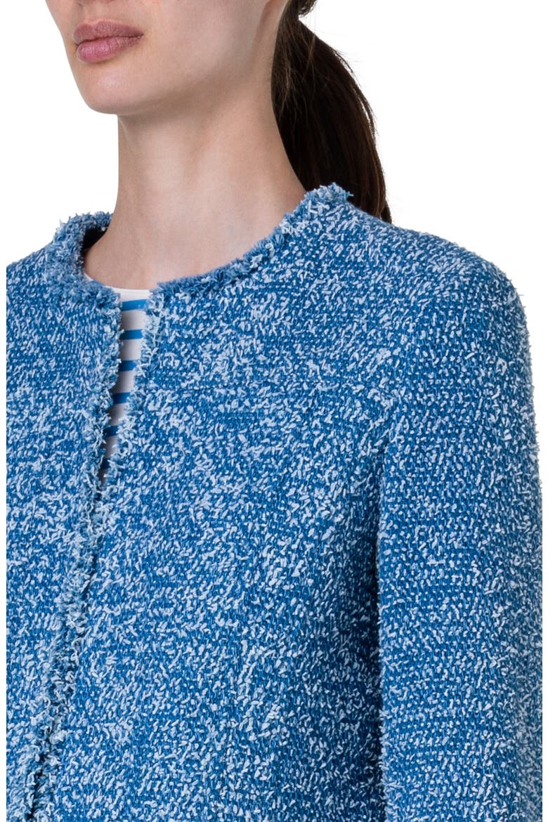 Stretch Cotton Tweed Jacket, Alternate, color, MEDIUM BLUE DENIM