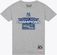 Mitchell & Ness Men's Mitchell & Ness Gray New York Yankees Cooperstown Collection Subway Series Champs T-Shirt