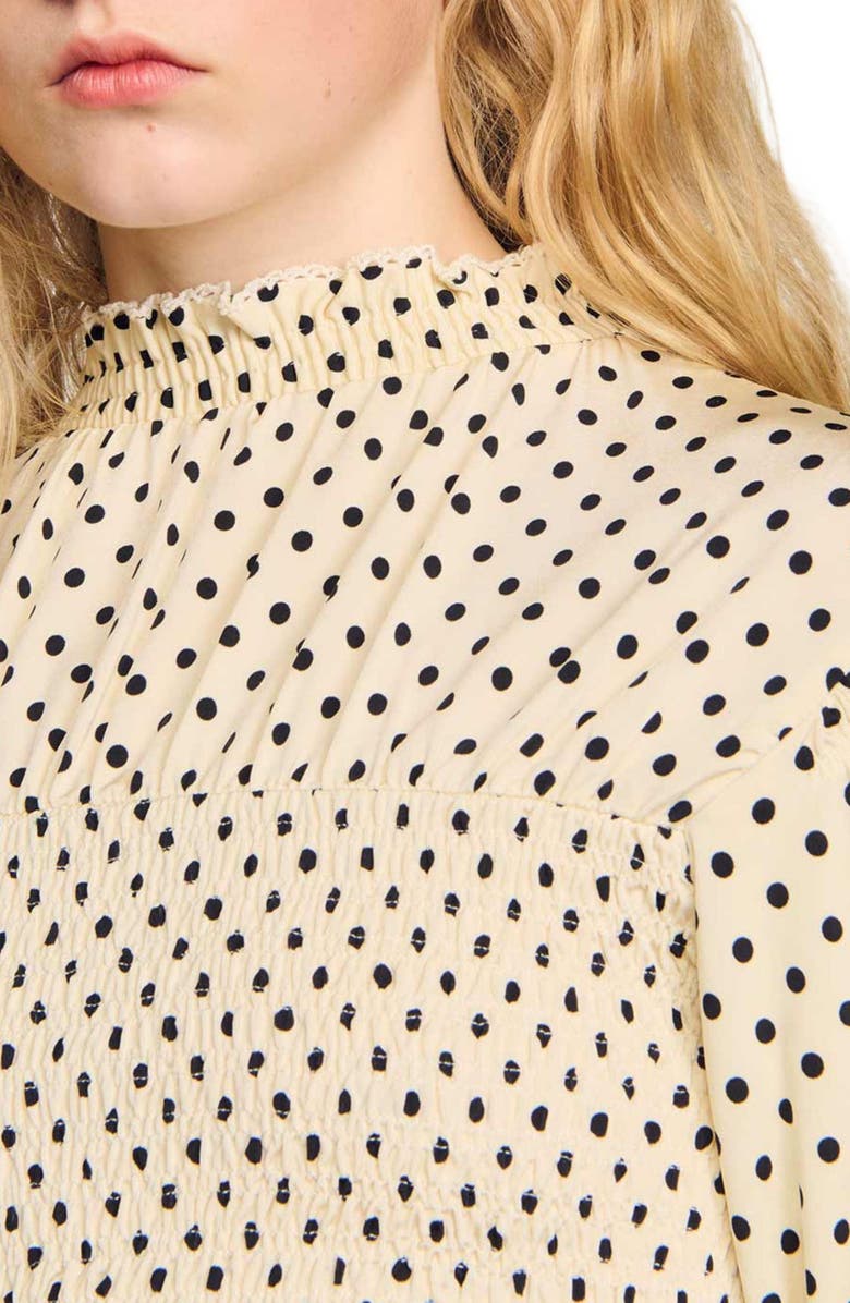 SANDRO Polka dot T-shirt, Alternate, color, 