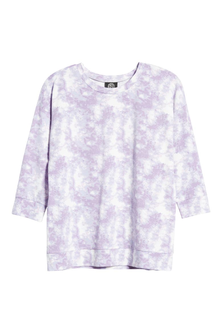 Tie Dye Sweatshirt, Alternate, color, PURPLE TIE DYE