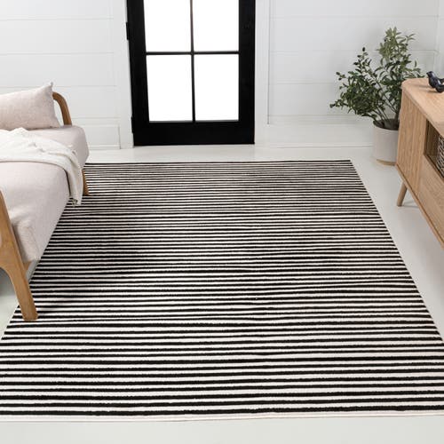 Jonathan Y Aarhus High-low Minimalist Scandi Striped Area Rug In Gray