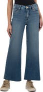 KUT from the Kloth Meg Fab Ab Raw Hem High Waist Ankle Wide Leg Jeans