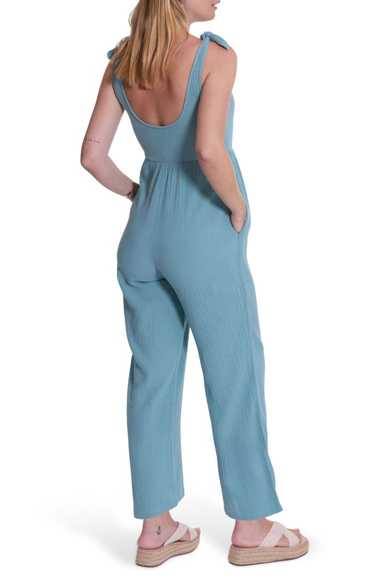 Canyon maternity and nursing jumpsuit, Alternate, color, OCEAN