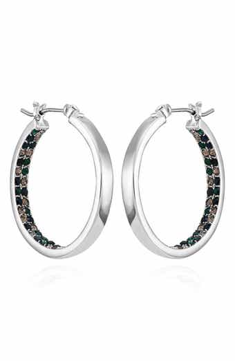 Vince Camuto Inside Out Crystal Pavé Hoop Earrings
