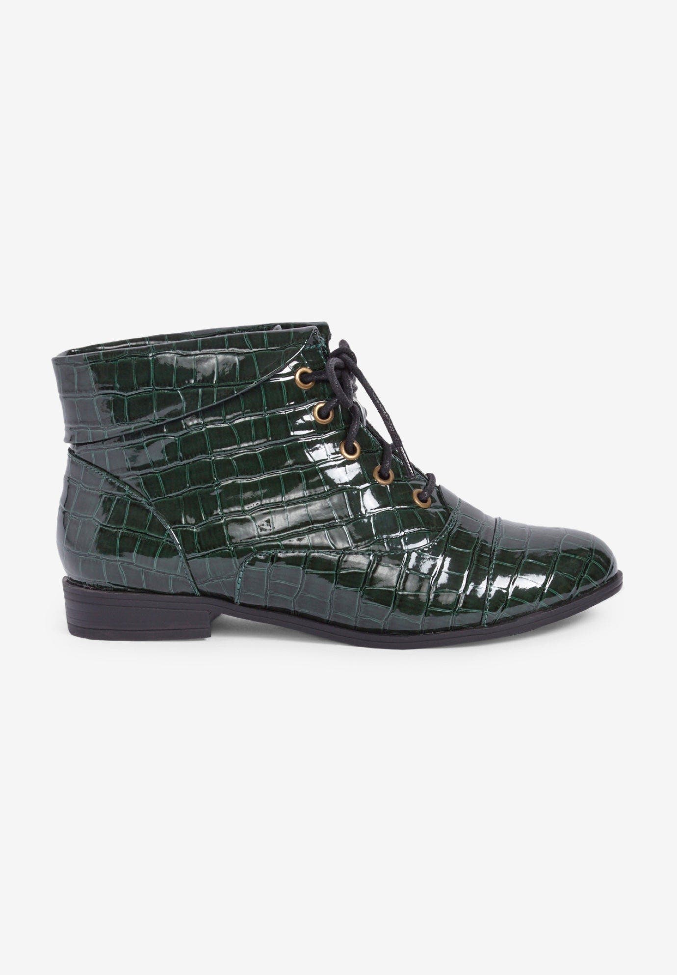 The Darcy Bootie, Alternate, color, GREEN CROCO
