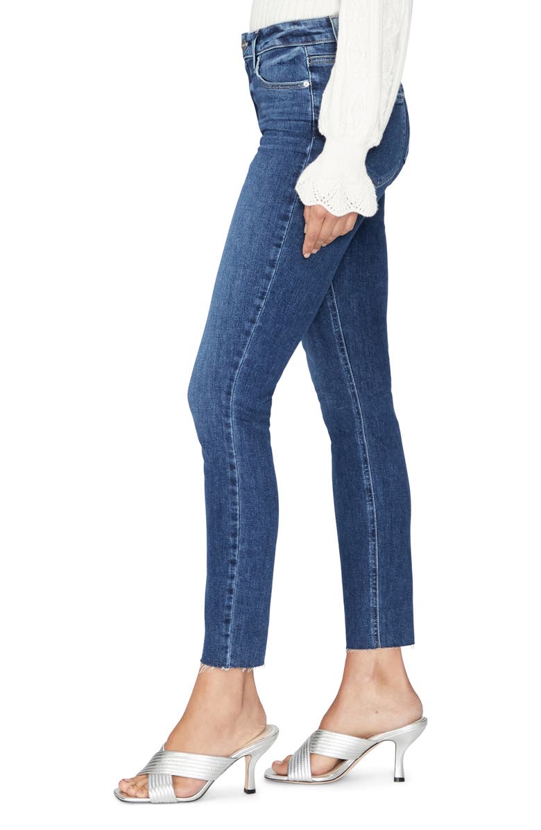 PAIGE Hoxton Raw Hem Ankle Skinny Jeans, Alternate, color, Bia