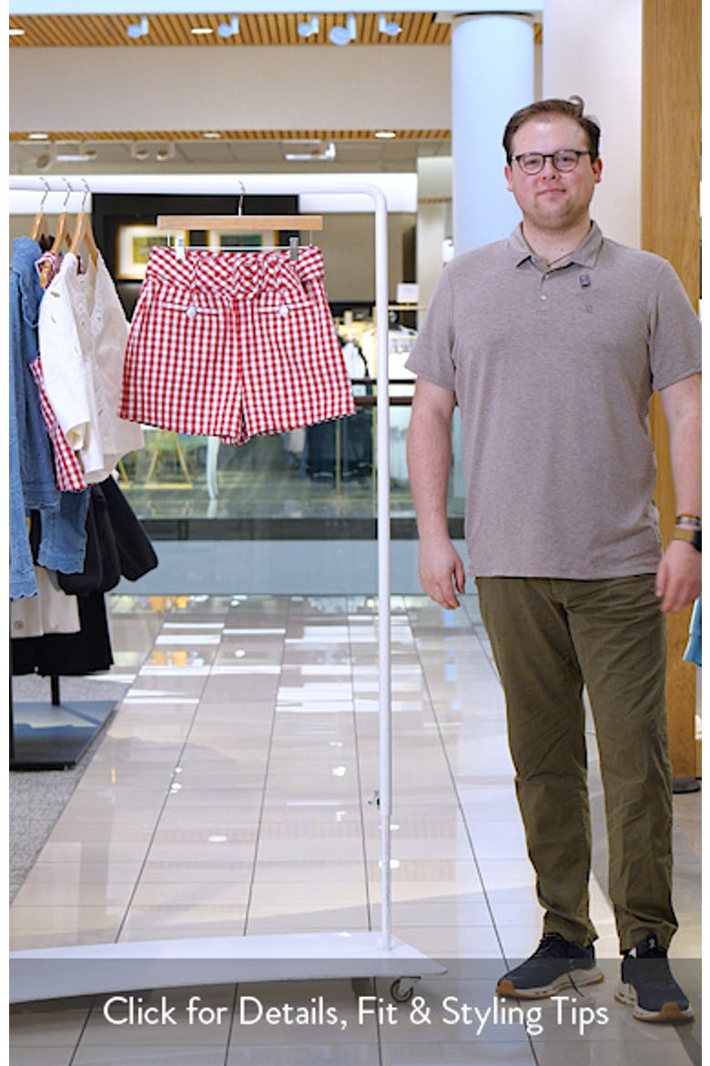 Belted Gingham Shorts video