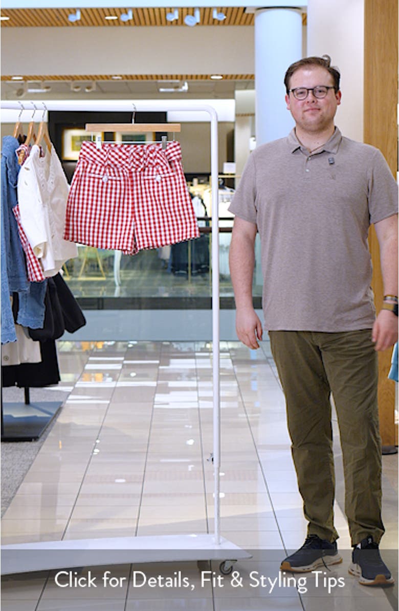 Belted Gingham Shorts, sales video thumbnail