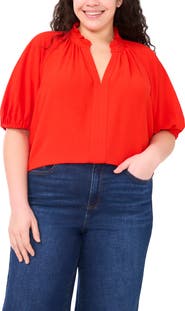 CeCe Ruffle Neck Top