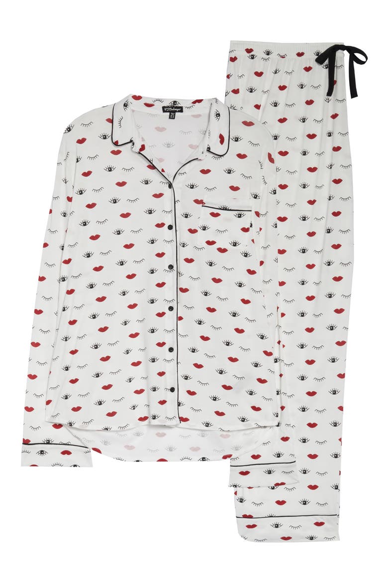 Give Love Pajamas, Alternate, color, IVORY