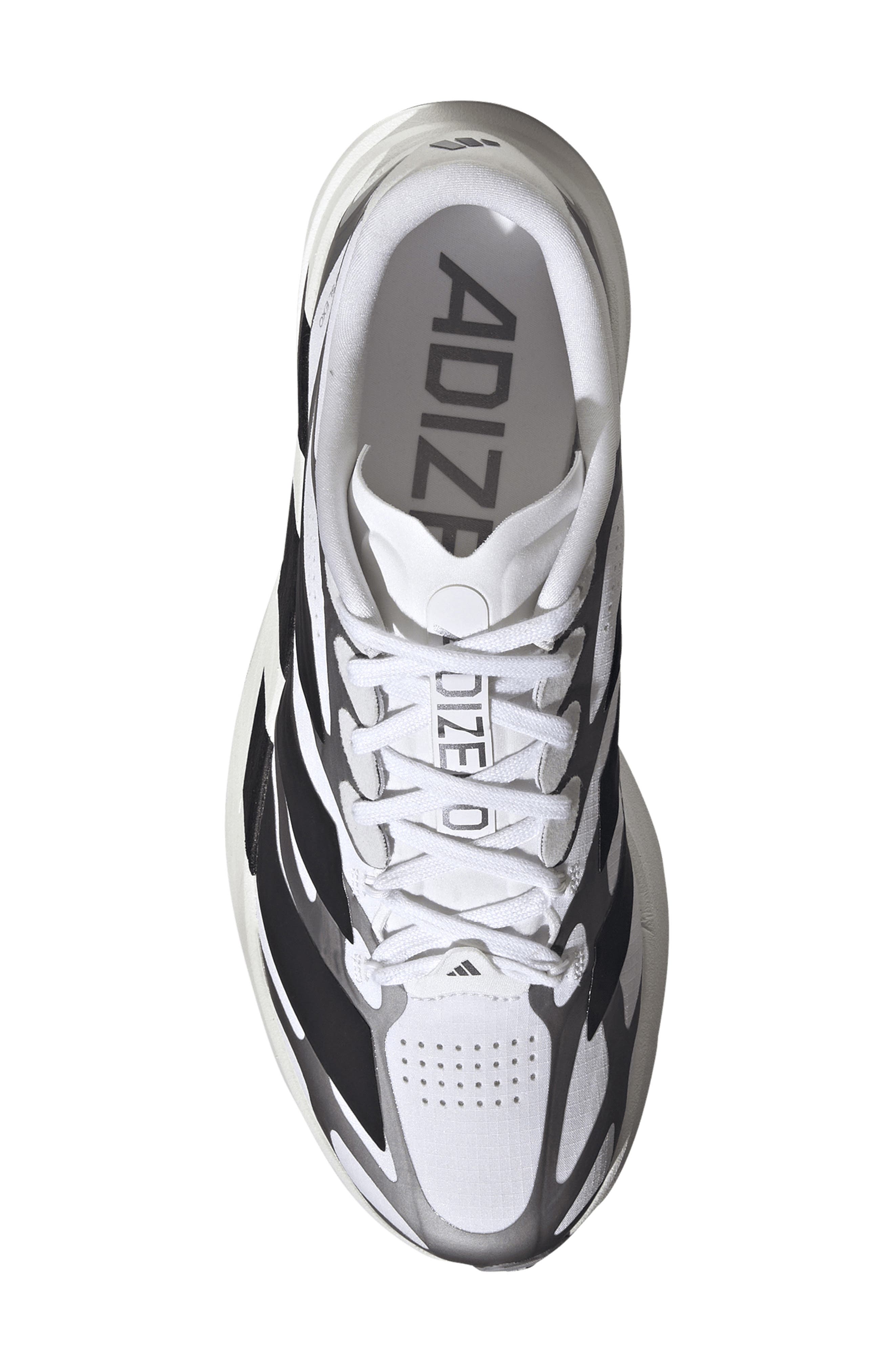 adidas Adizero Evo SL EXO Running Shoe, Alternate, color, White/ Core Black/ Iron Met