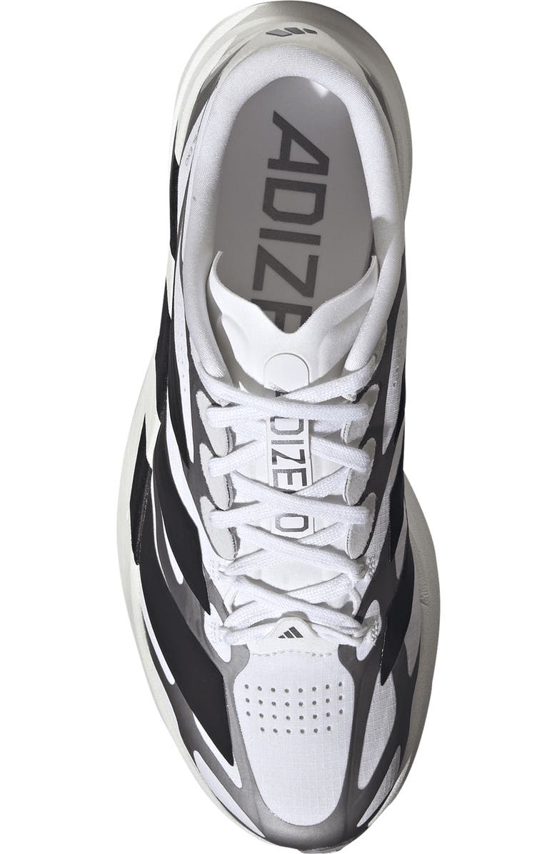 adidas Adizero Evo SL EXO Running Shoe, Alternate, color, White/ Core Black/ Iron Met