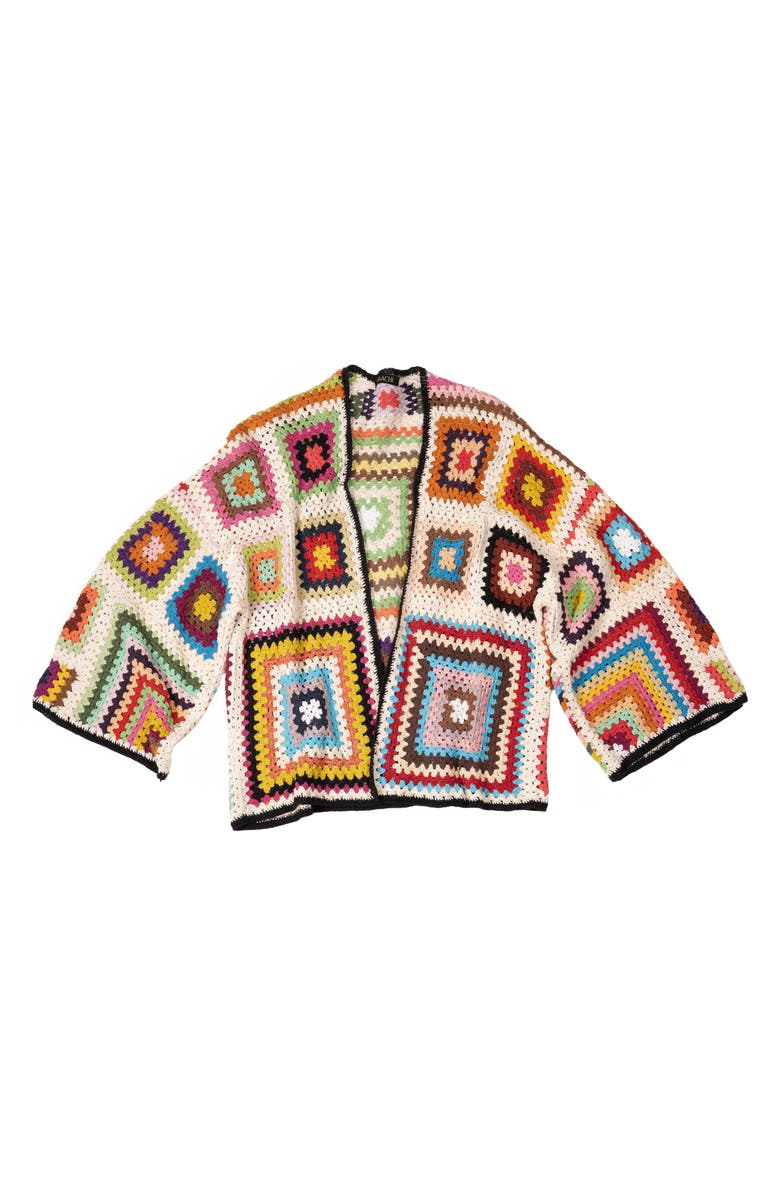 SAACHI Granny Crochet Jacket, Alternate, color, White Multi