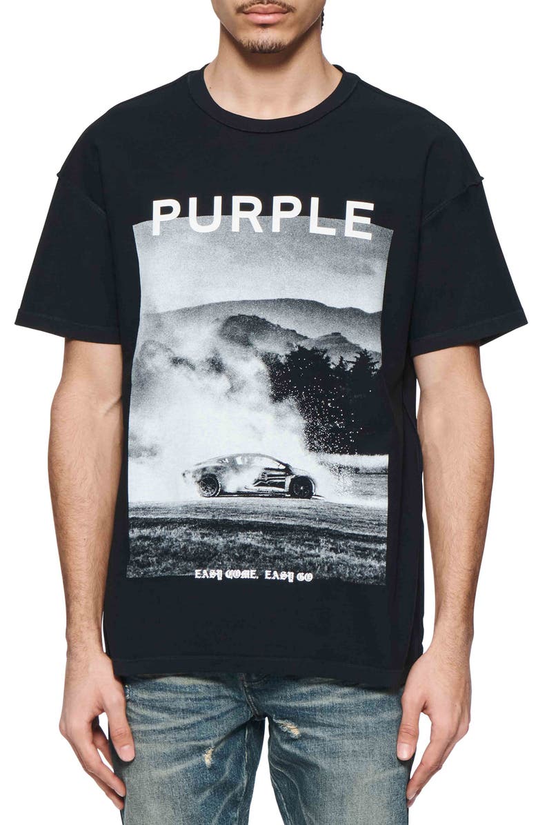 PURPLE BRAND Textured Inside Out Cotton Graphic T-Shirt, Main, color, 